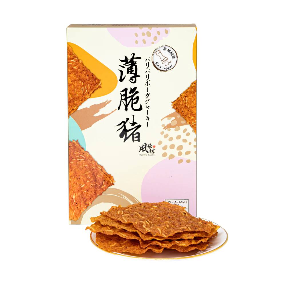 【現貨發售】薄脆豬黑胡椒味丨80G丨風味結丨台灣
