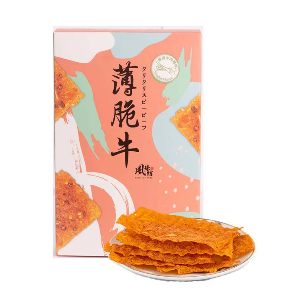 【現貨發售】薄脆牛蔥燒牛肉麵味丨80G丨風味結丨台灣
